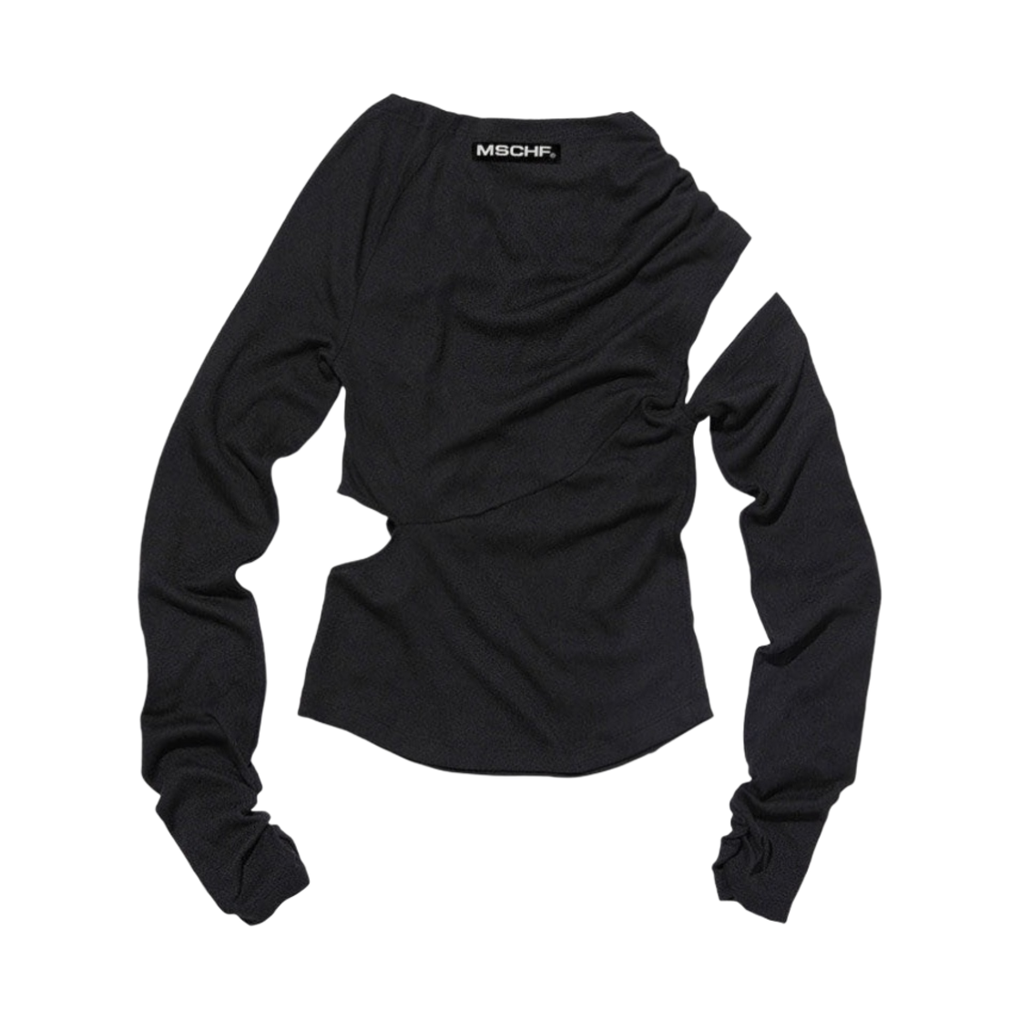(W) 미스치프 카울 넥 셔링 탑 블랙((W) Mischief Cowl Neck Shirring Top Black) - 2