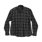 Hatchingroom Classic Shirt Over Dyed Check Charcoal