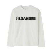 (W) Jil Sander Logo Long Sleeve T-Shirt Natural