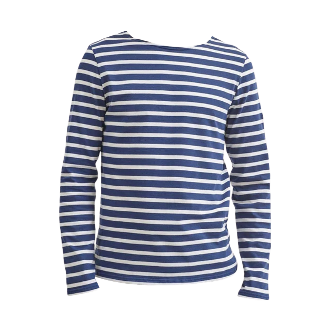 9858-FA Saint James Minquiers Modern Striped Sailor Long Sleeve T-Shirt Marine Neige