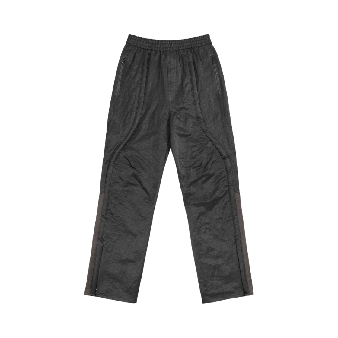- Farfromwhat Far Nylon Volume Line Pants Black Brown