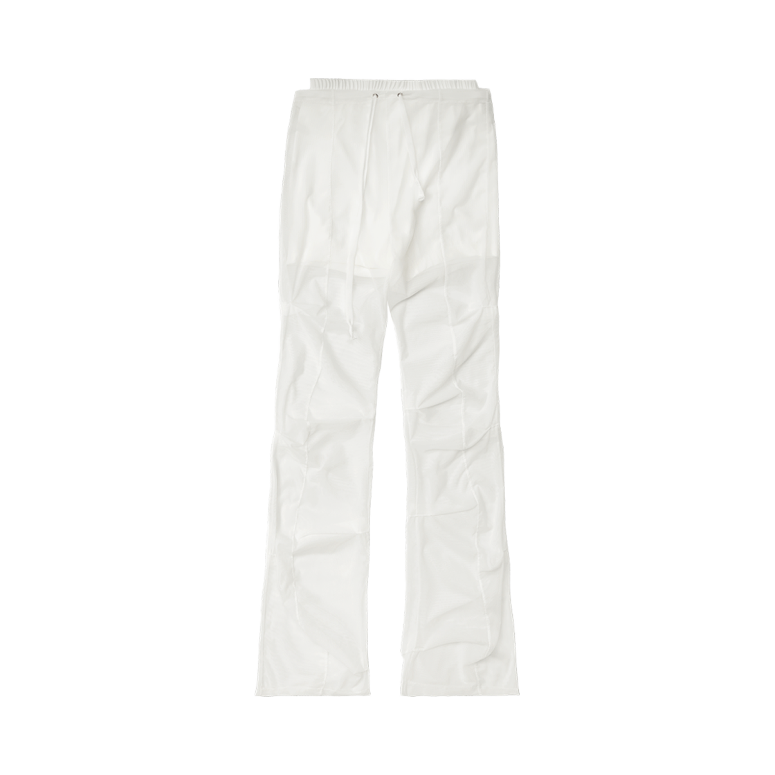 오호스 쉬어 턱 팬츠 화이트(OJOS Sheer Over Tuck Pants White) - 1