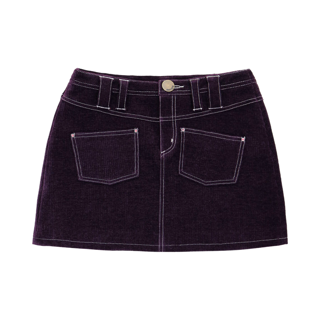 P0000BTC NAVIVERSE Stone Corduroy Skirt Purple