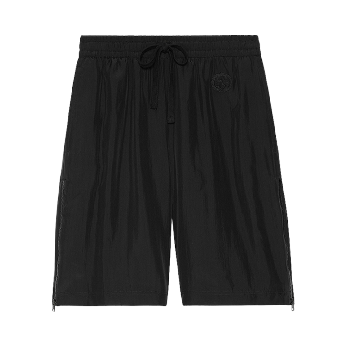 (W) 구찌 블랙 실크 펀지 쇼츠 블랙((W) Gucci Black Silk Ponge Shorts Black) - 1