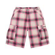 Supreme Shadow Plaid Cargo Shorts Pink - 25SS