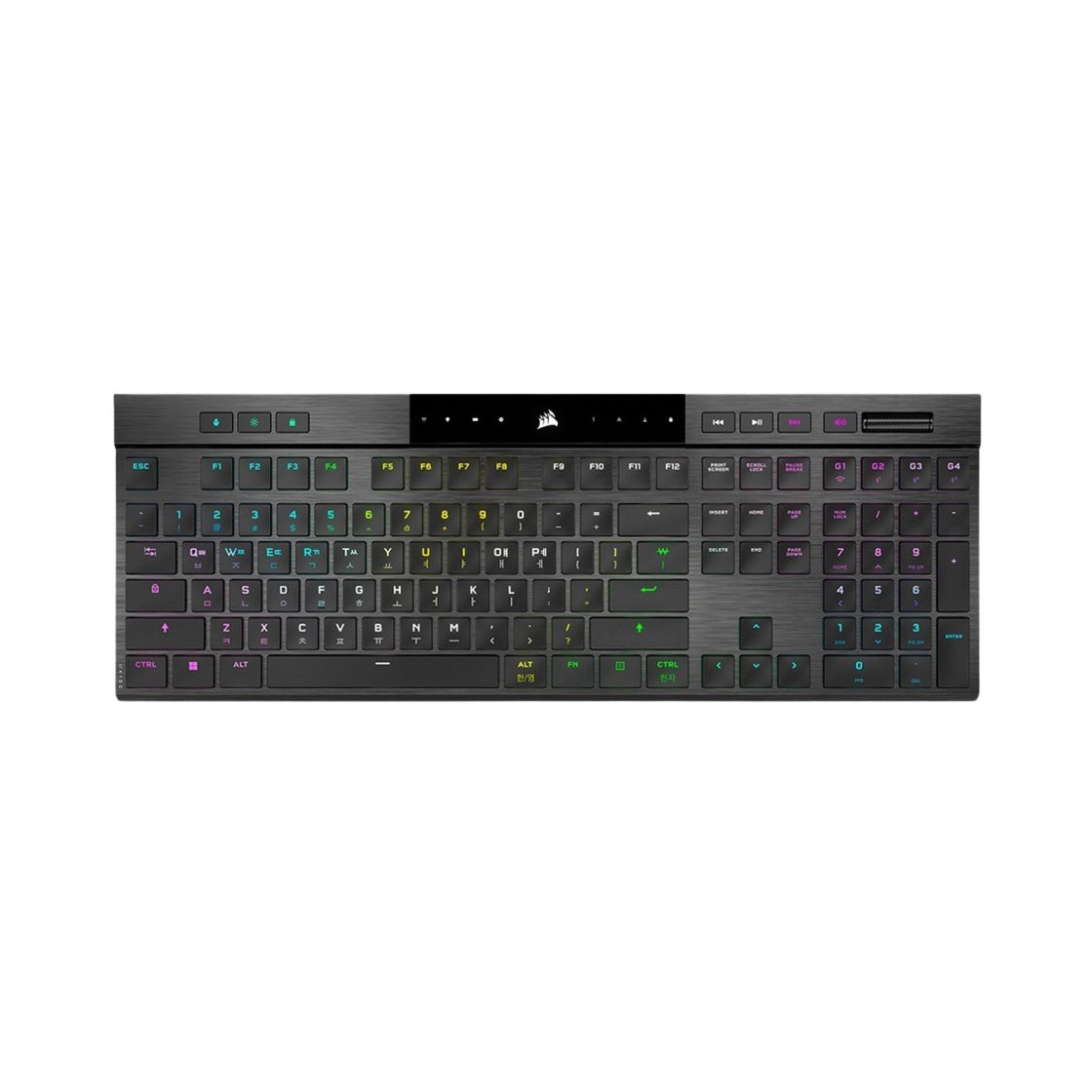 커세어 K100 AIR 무선 RGB 울트라 로우 프로파일 게이밍 기계식 키보드(CORSAIR K100 AIR Wireless RGB Ultra Low Profile Gaming Mechanical Keyboard)