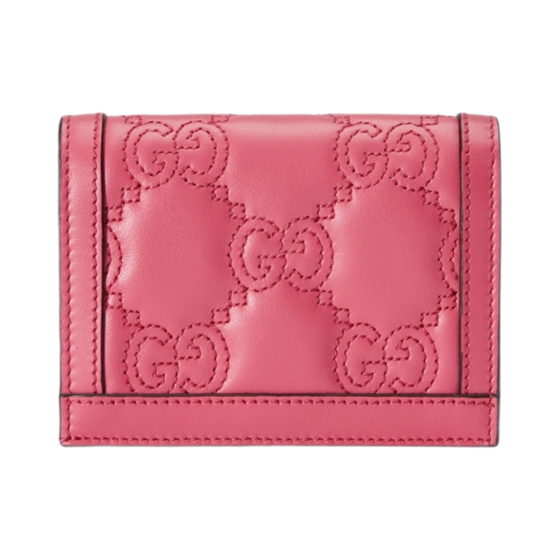 구찌 GG 마틀라세 카드 케이스 지갑 핑크 레더(Gucci GG Matelasse Card Case Wallet Pink Leather) - 3