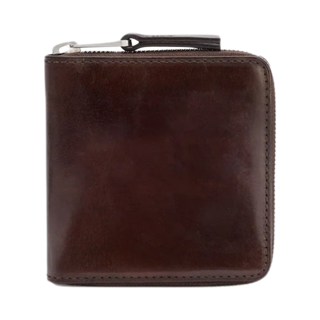 SL0039-LL0132-512 Lemaire Patina Leather Zip Compact Bi-Fold Wallet Ristretto