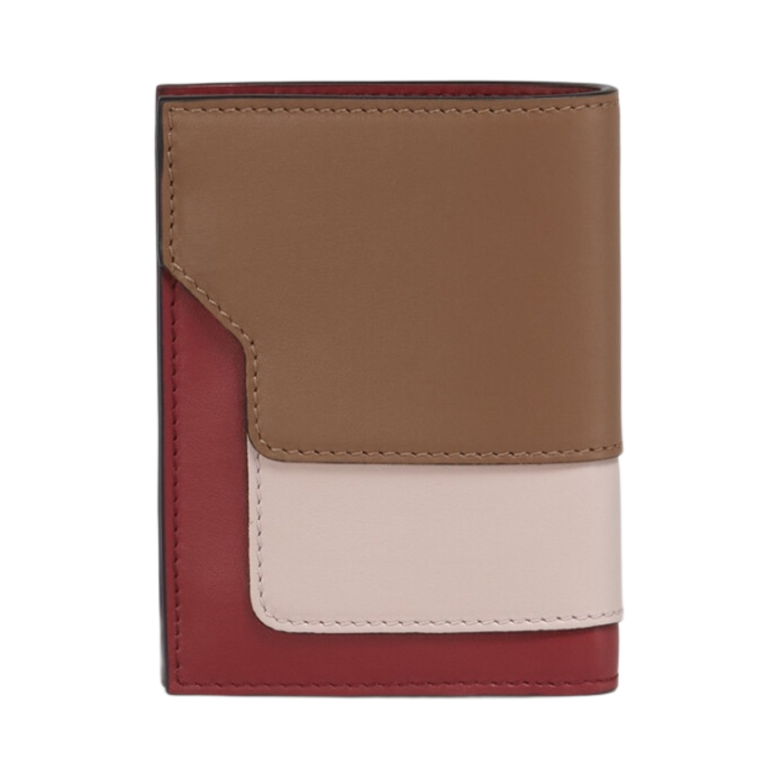 마르니 사피아노 반지갑 골드 브라운 쿼츠 버건디(Marni Saffiano Bi-Fold Wallet Gold Brown Quartz Burgundy) - 3