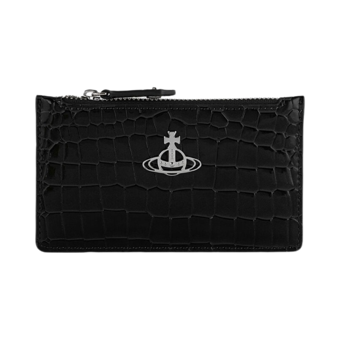 비비안 웨스트우드 크로커다일 슬림 롱 카드 홀더 블랙(Vivienne Westwood Crocodile Slim Long Card Holder Black) - 1