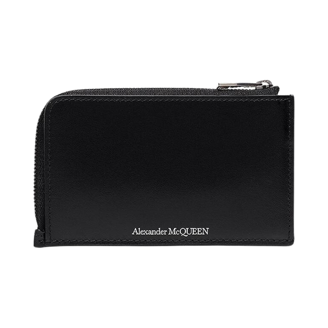 알렉산더 맥퀸 레더 지퍼 카드 홀더 블랙(Alexander McQueen Leather Zip Card Holder Black)