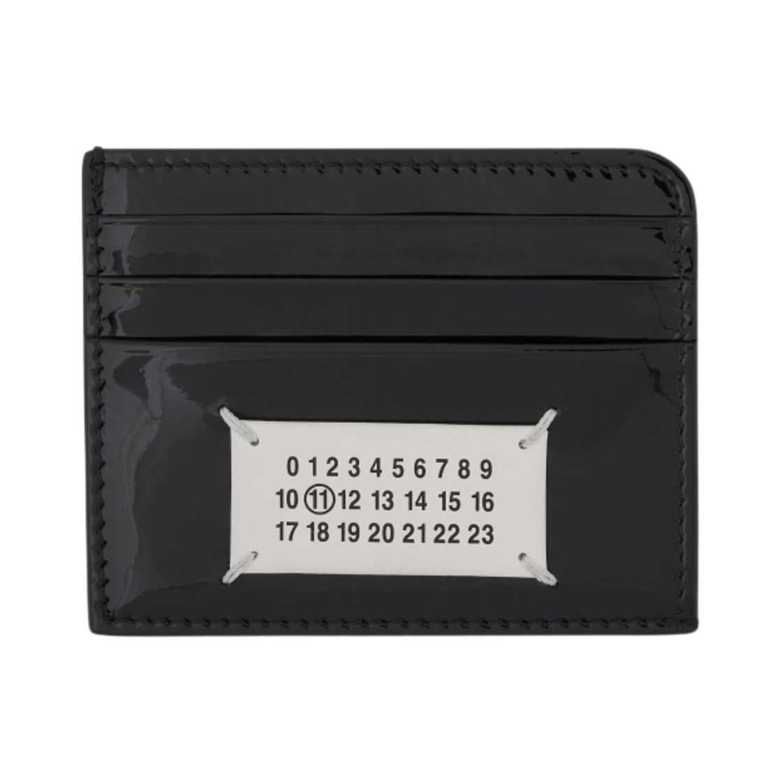 메종 마르지엘라 베르니체 로고 카드 홀더 블랙(Maison Margiela Vernice Logo Card Holder Black) - 1