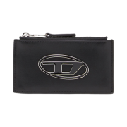 Diesel Paoulina Zipped Card Holder with Logo Black