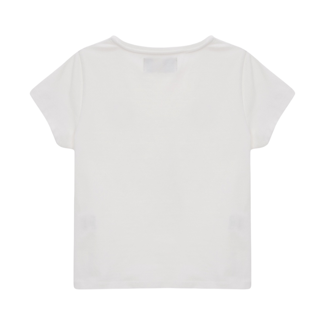 (W) 마뗑킴 써클 로고 크롭탑 화이트((W) Matin Kim Circle Logo Crop Top White) - 2