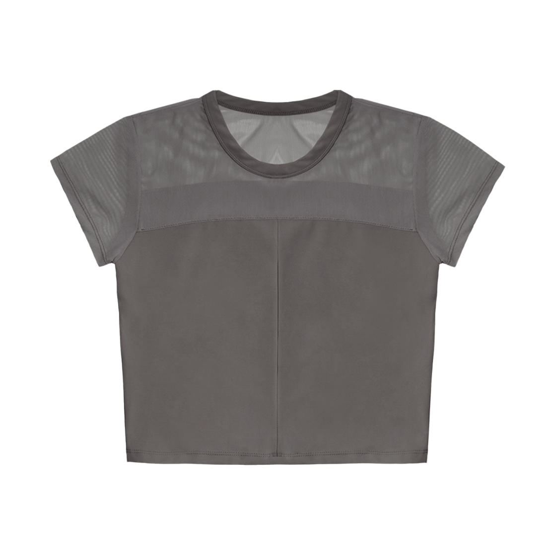 오호스 하프 쉬어 져지 티 차콜(OJOS Half Sheer Jersey T Charcoal)