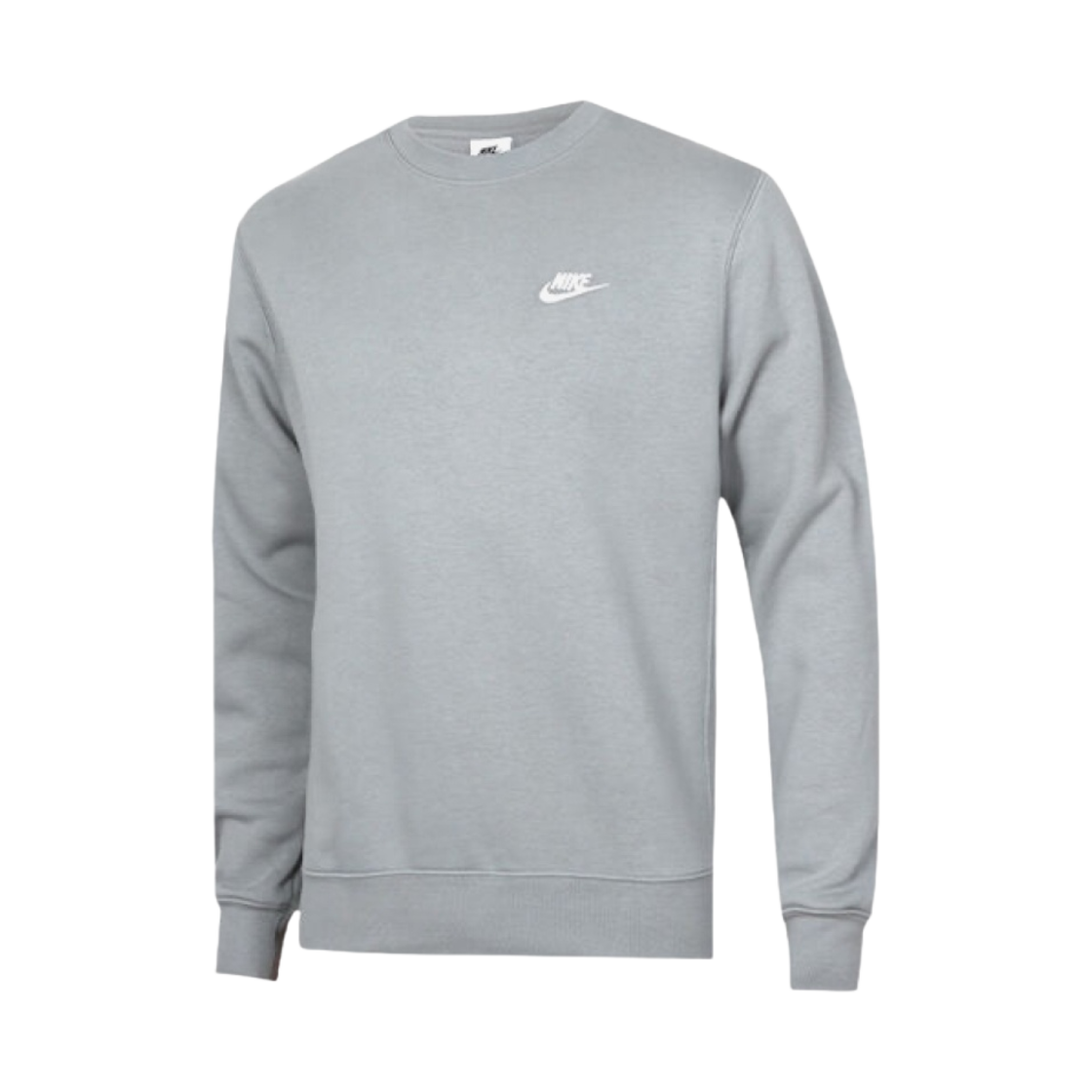 나이키 NSW 클럽 플리스 크루 스웨트셔츠 파티클 그레이 - US/EU(Nike NSW Club Fleece Crew Sweatshirt Particle Grey - US/EU) - 1