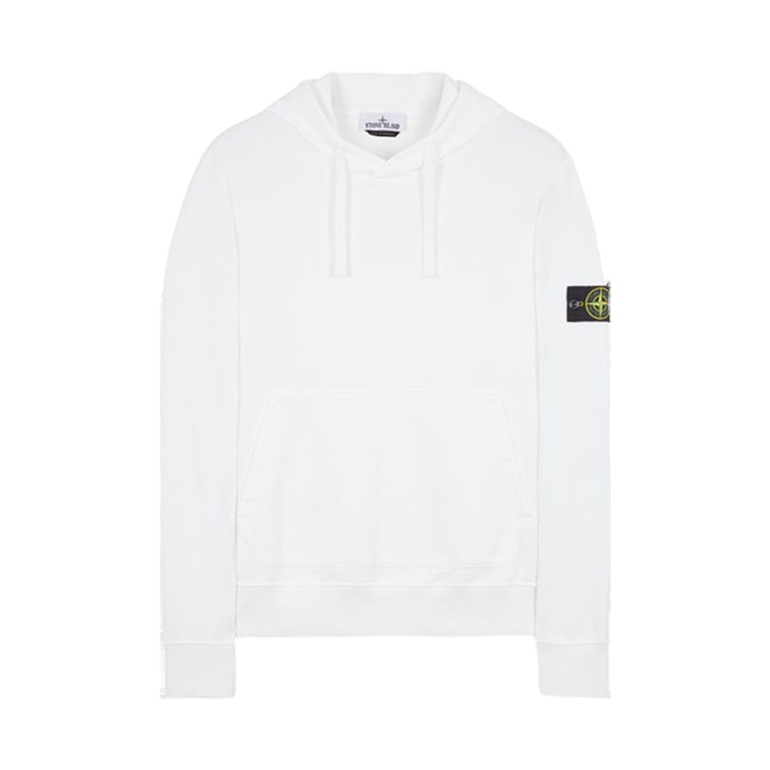 791564151-A0001 Stone Island 64151 Cotton Fleece Garment Dyed Hooded Sweatshirt White - 23FW