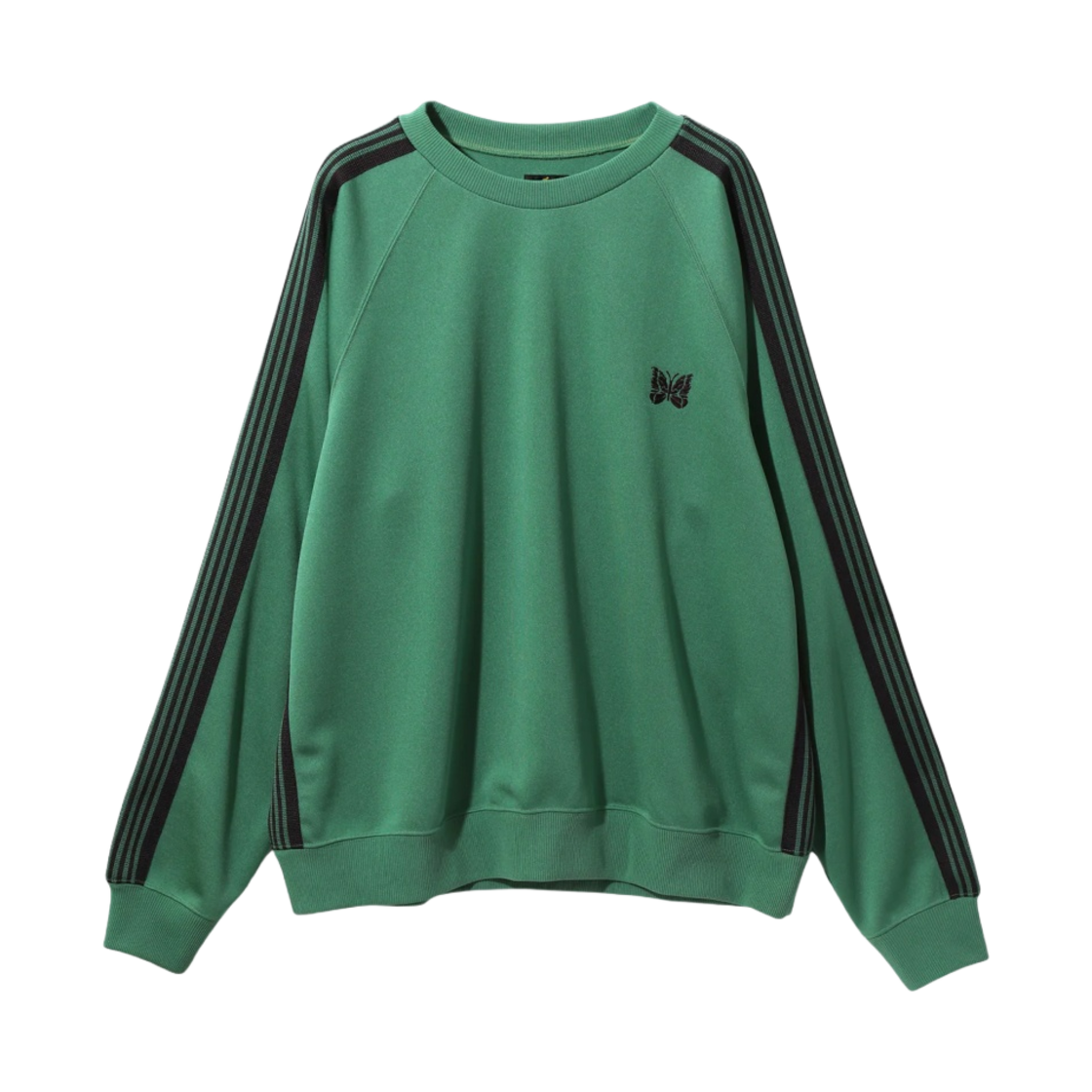 MR285C Needles Track Crewneck Poly Smooth Emerald