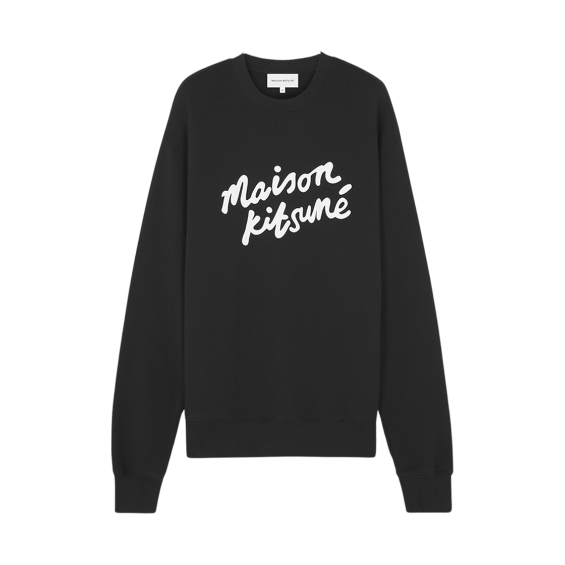 MM00301KM0307-O197 Maison Kitsune Handwriting Comfort Sweatshirt Black White