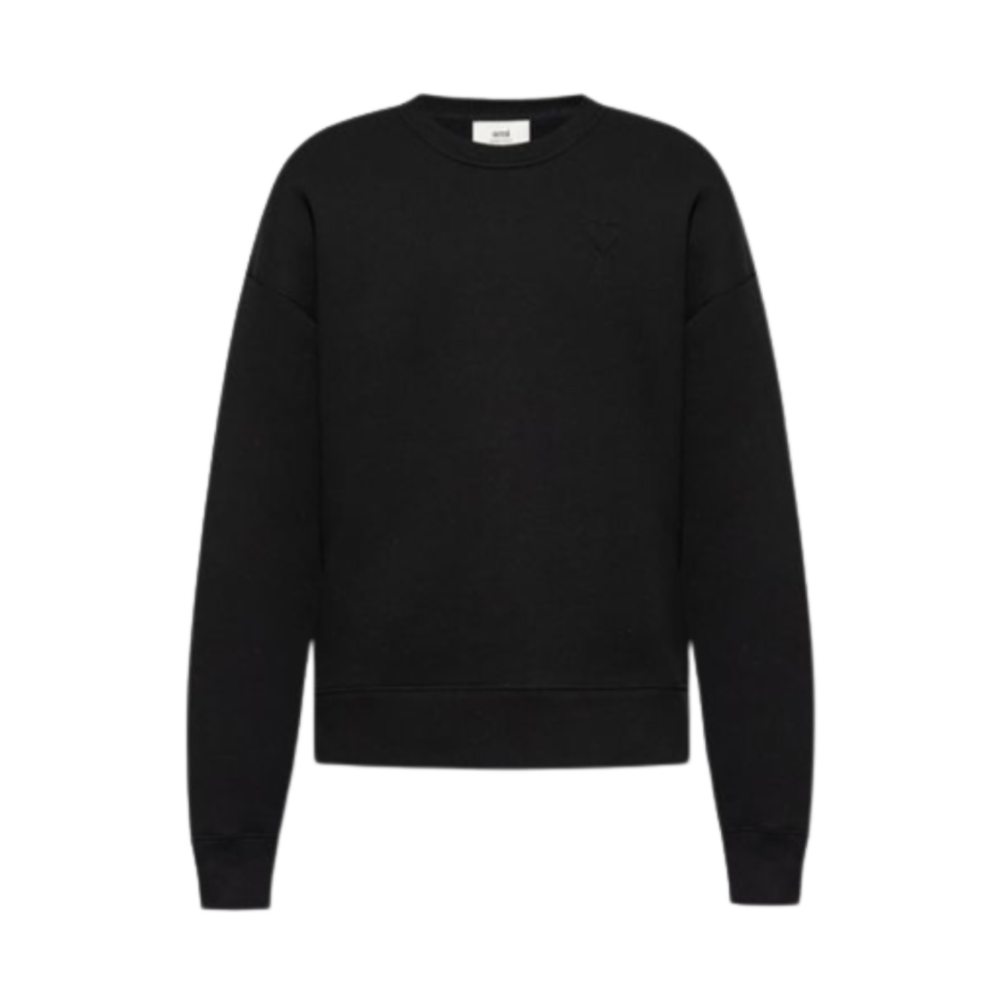 아미 톤온톤 하트 로고 엠보스 스웨트셔츠 블랙(AMI de Coeur Embossed Sweatshirt Black) - 1