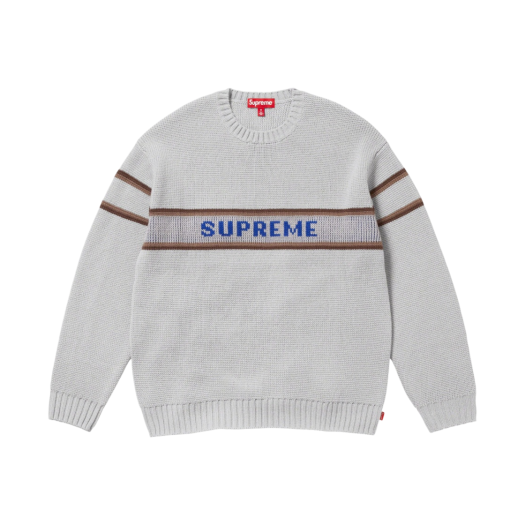 Supreme Chest Stripe Sweater Stone - 23FW