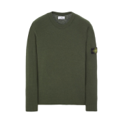 Stone Island 526A1 Stretch Wool Crewneck Knit Olive Green - 22FW