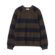 Millo Archive Multi Stripe Mohair Knit Navy