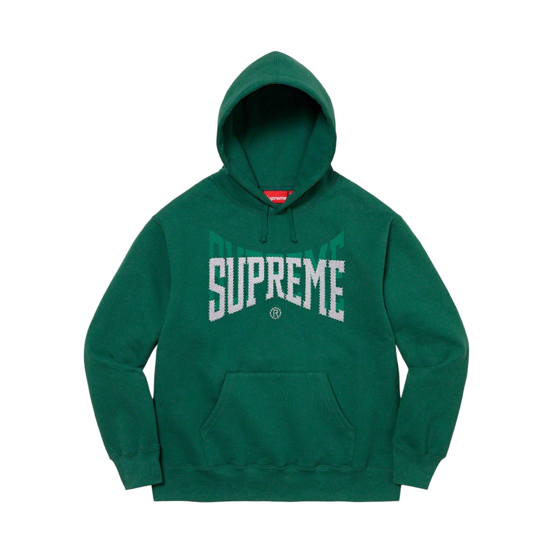 슈프림 라인스톤 쉐도우 후드 스웨트셔츠 다크 그린 - 22FW