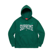 Supreme Rhinestone Shadow Hooded Sweatshirt Dark Green - 22FW