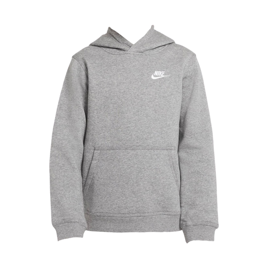 BV3757-091 (Kids) Nike NSW Club Pullover Hoodie Carbon Heather