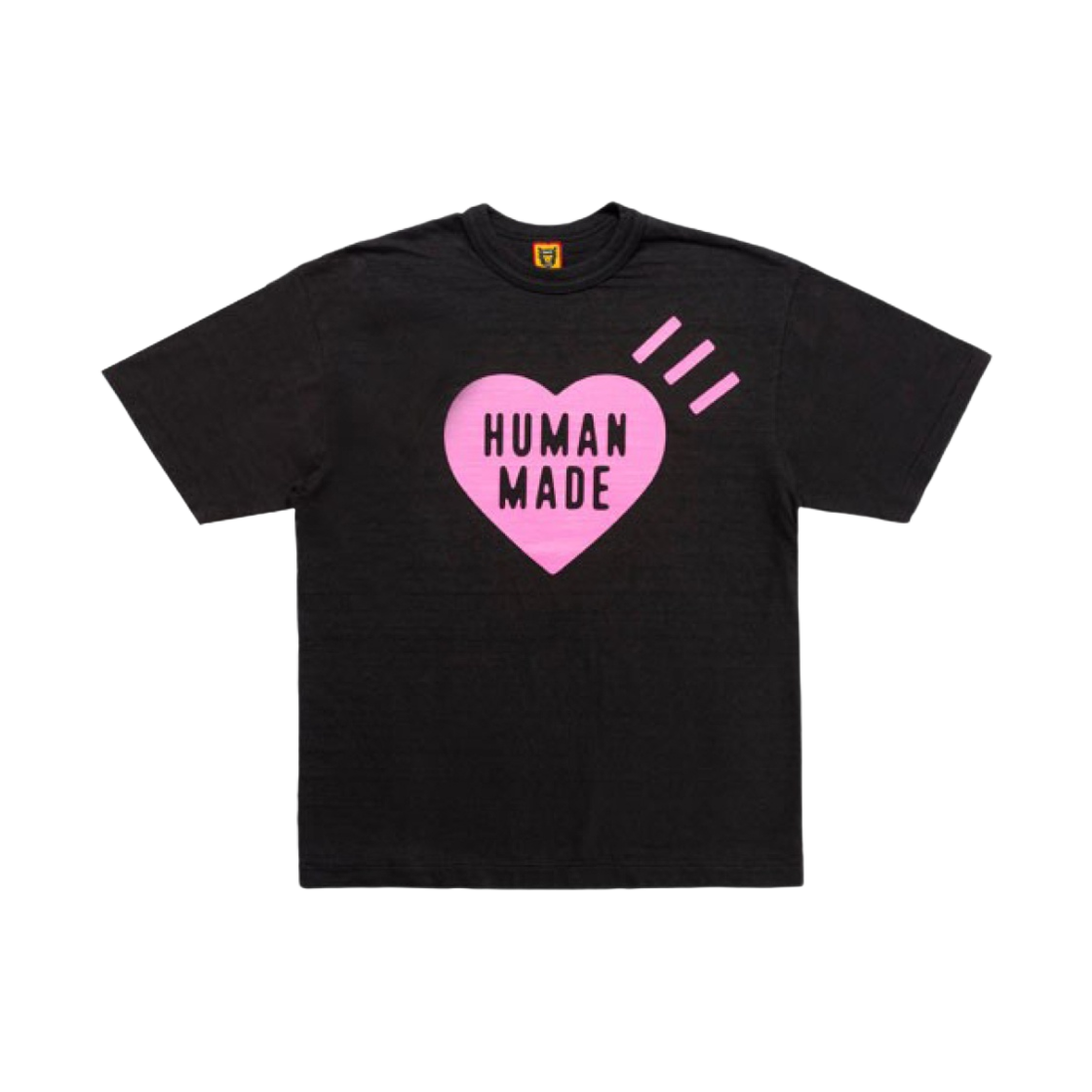 휴먼 메이드 하트 티셔츠 블랙 핑크 - 하라주쿠 스토어 한정(Human Made Heart T-Shirt Black Pink - Harajuku Store Exclusive)