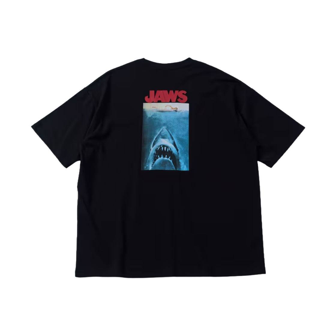 - Freak's Store Jaws Special Order Big Silhouette Back Print Crew Neck T-Shirt Black