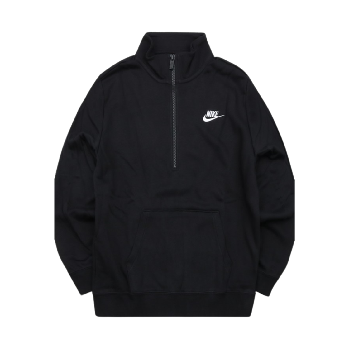 DQ5839-010 (W) Nike NSW Club Fleece Half Zip Top Black - Asia