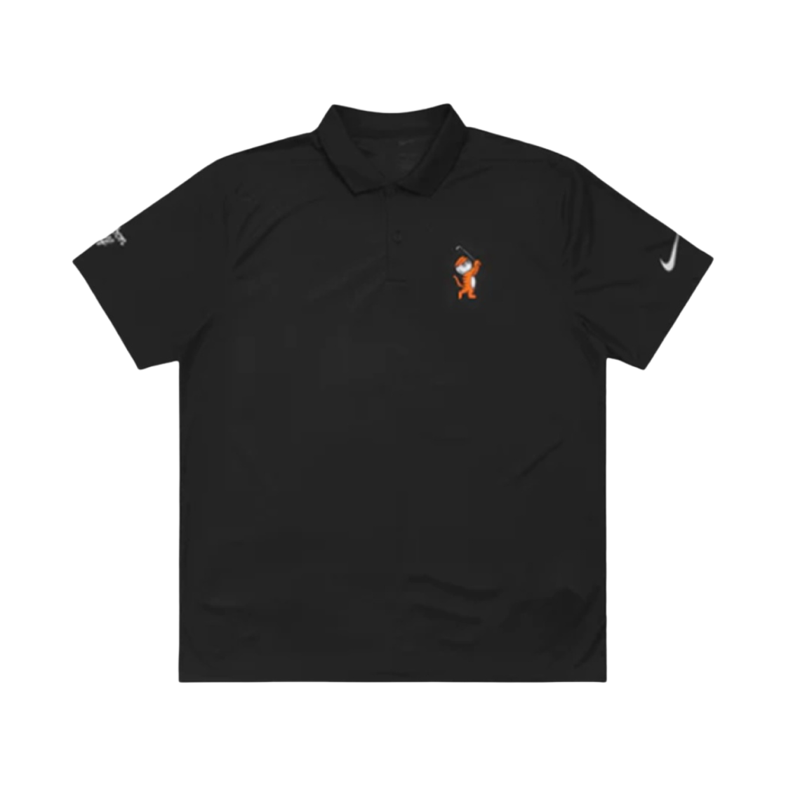 말본 골프 x 나이키 드라이핏 타이거 버킷 빅토리 폴로 블랙(Malbon Golf x Nike Dri-Fit Tiger Buckets Victory Polo Black)