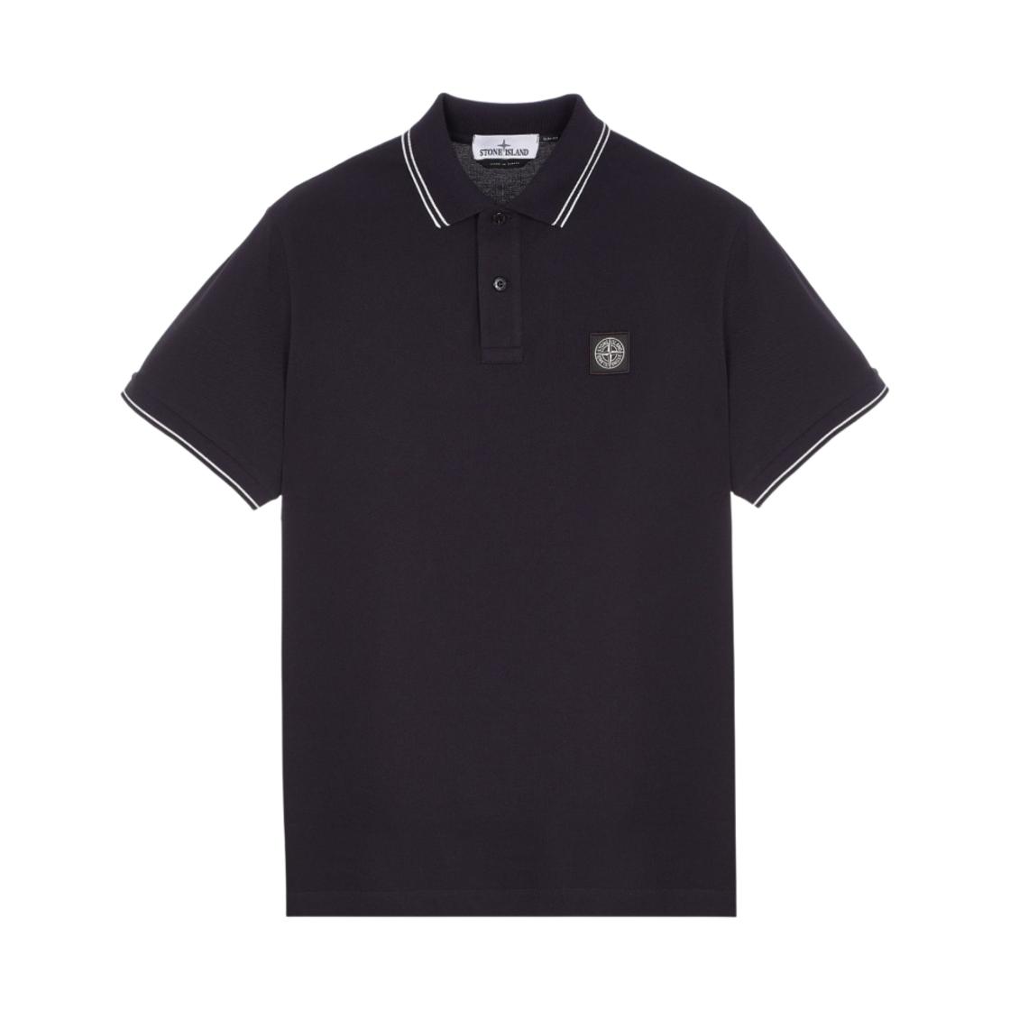 스톤 아일랜드 2SC18 스트레치 코튼 피케 숏슬리브 폴로 셔츠 네이비 블루 - 23SS(Stone Island 2SC18 Stretch Cotton Pique Short Sleeve Polo Shirt Navy Blue - 23SS) - 1