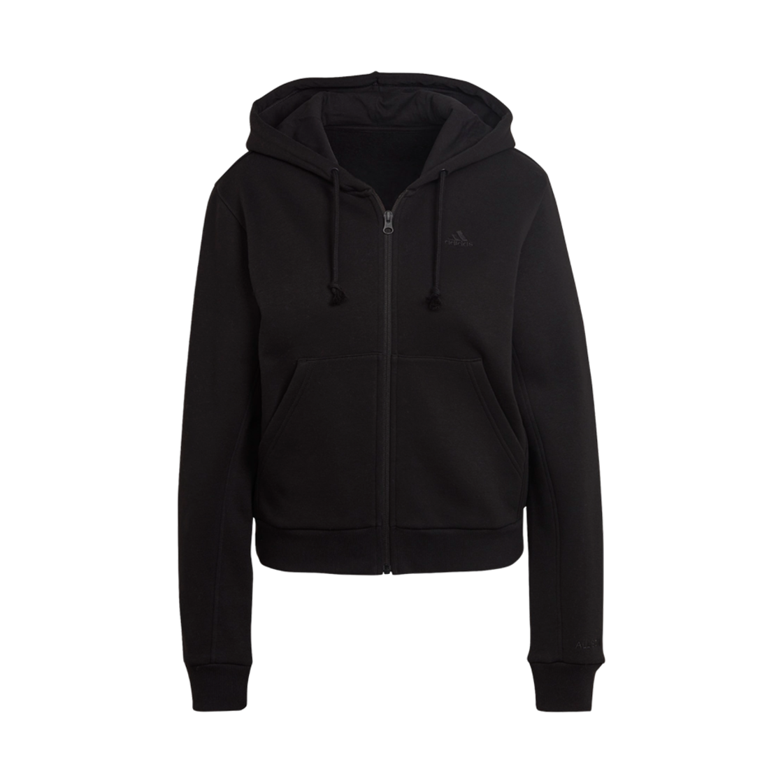 (W) 아디다스 올 SZN 플리스 풀집 후드 블랙 - KR 사이즈((W) Adidas All SZN Fleece Full-Zip Hoodie Black - KR Sizing) - 1