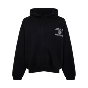 Essentials Heavy Fleece Full Zip Hoodie Black - 24FW