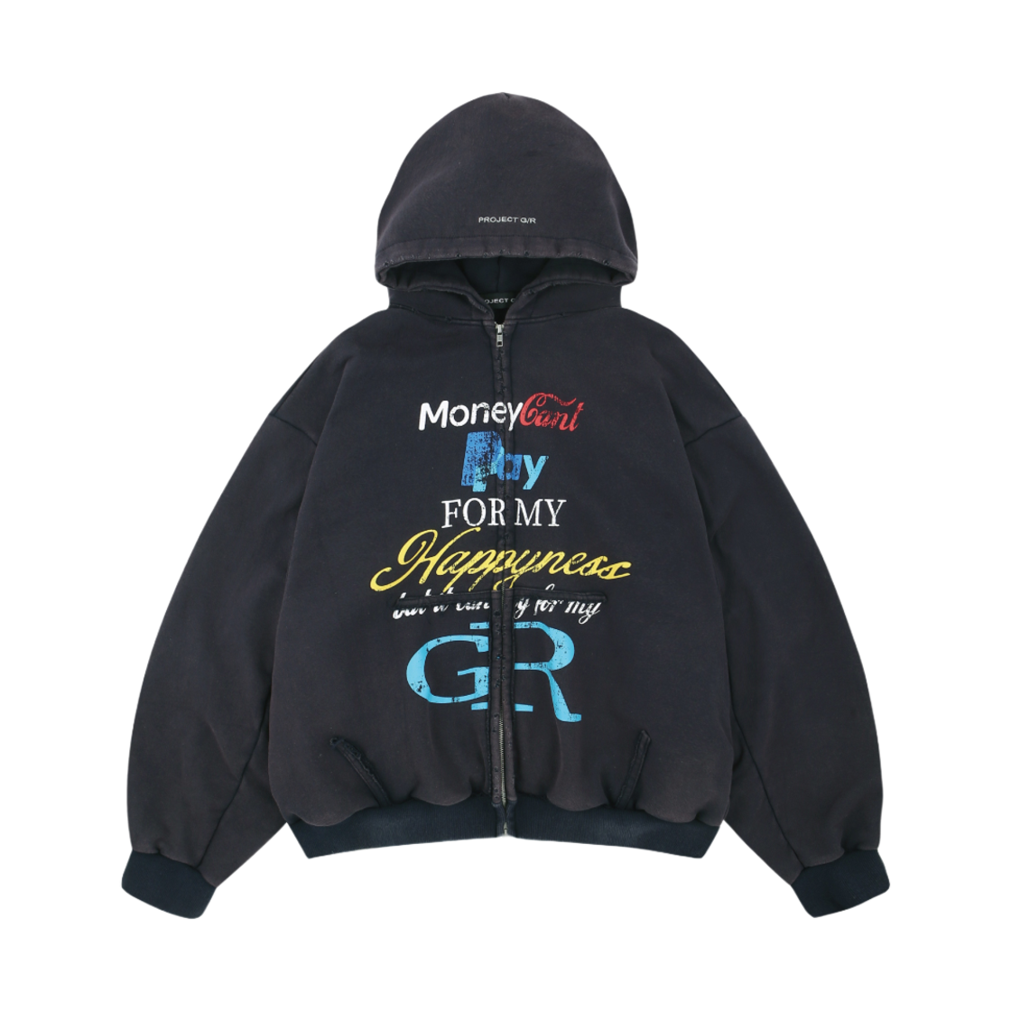 프로젝트지알 해피니스 집 후디 네이비(Project G/R Happiness Zip Hoodie Navy)