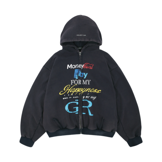 ★【Project G/R】★I Love GR Hoodie (Exclusive)★Black★ Project GR TGS Embroidered Washed Hoodie - Vintage Black