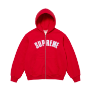 Supreme Arc Thermal Lined Zip Up Hooded Sweatshirt Red - 24FW
