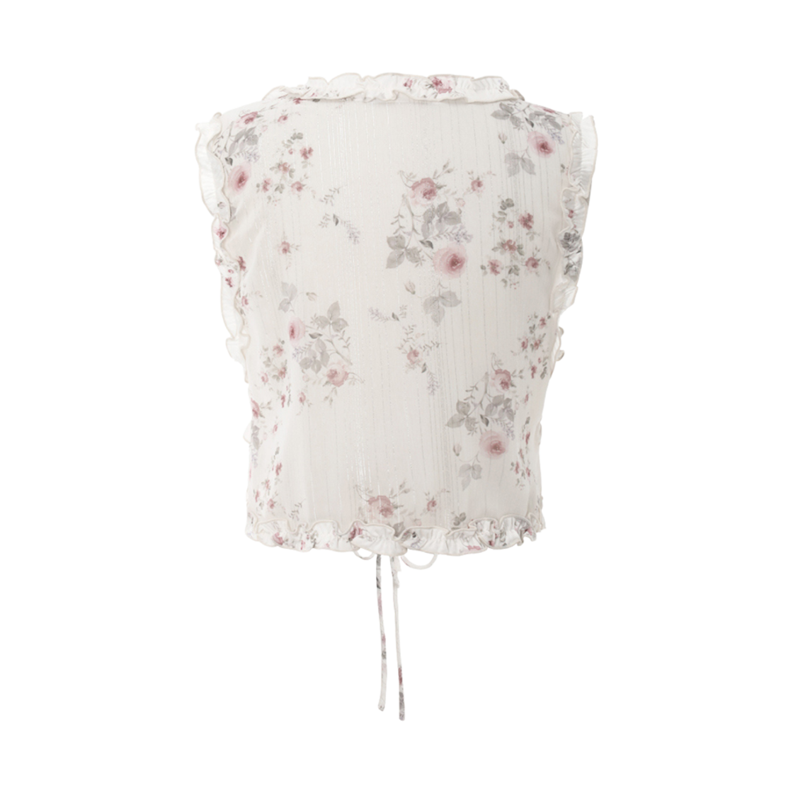 (W) 쓰리타임즈 플로리아 베스트 아이보리((W) Threetimes Floria Vest Ivory) - 2