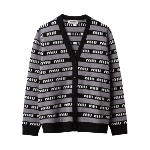 (W) Miu Miu Wool Cardigan Black