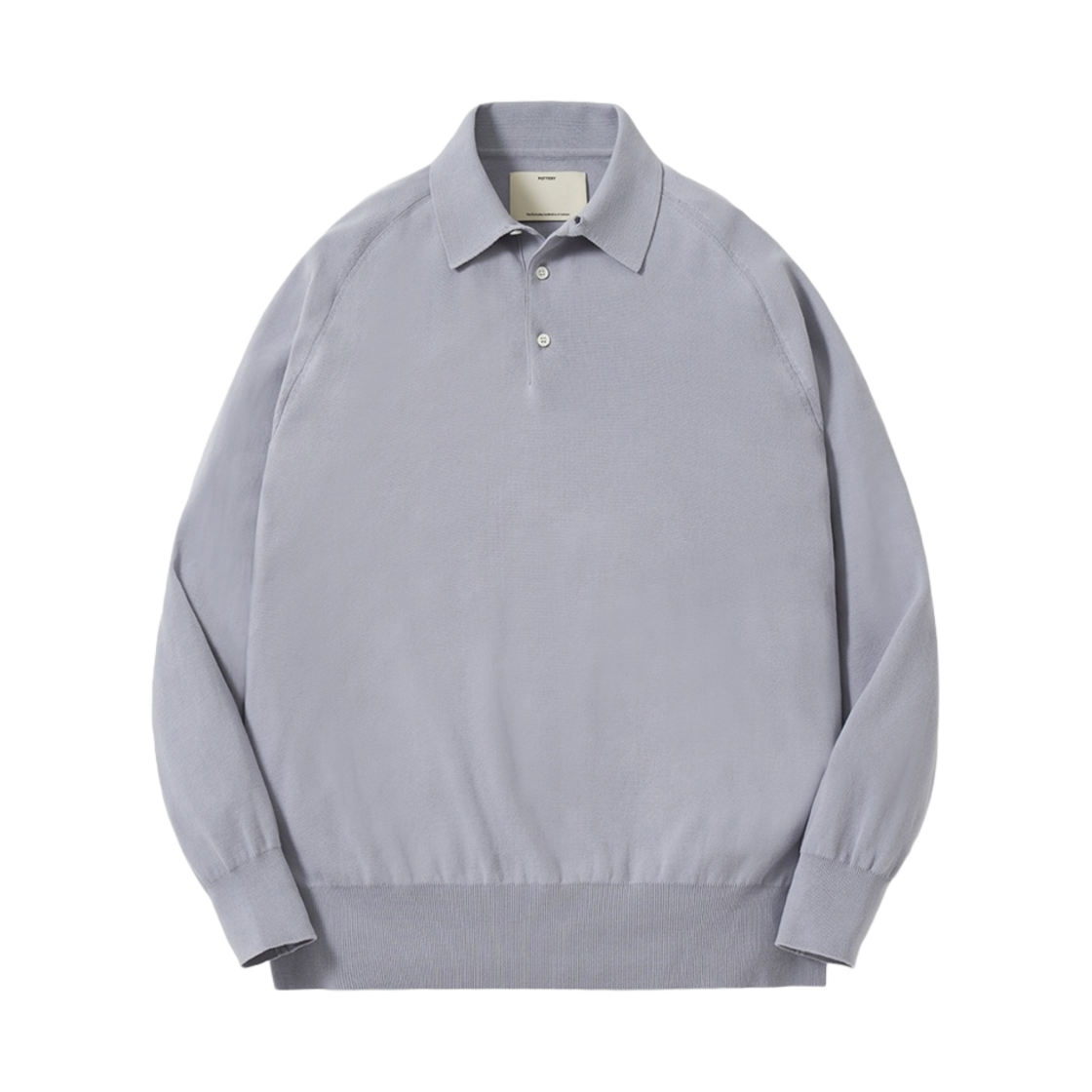 포터리 컴포트 폴로 니트 아이스 코튼 아이스 그레이(Pottery Comfort Polo Knit Ice Cotton Ice Gray) - 1