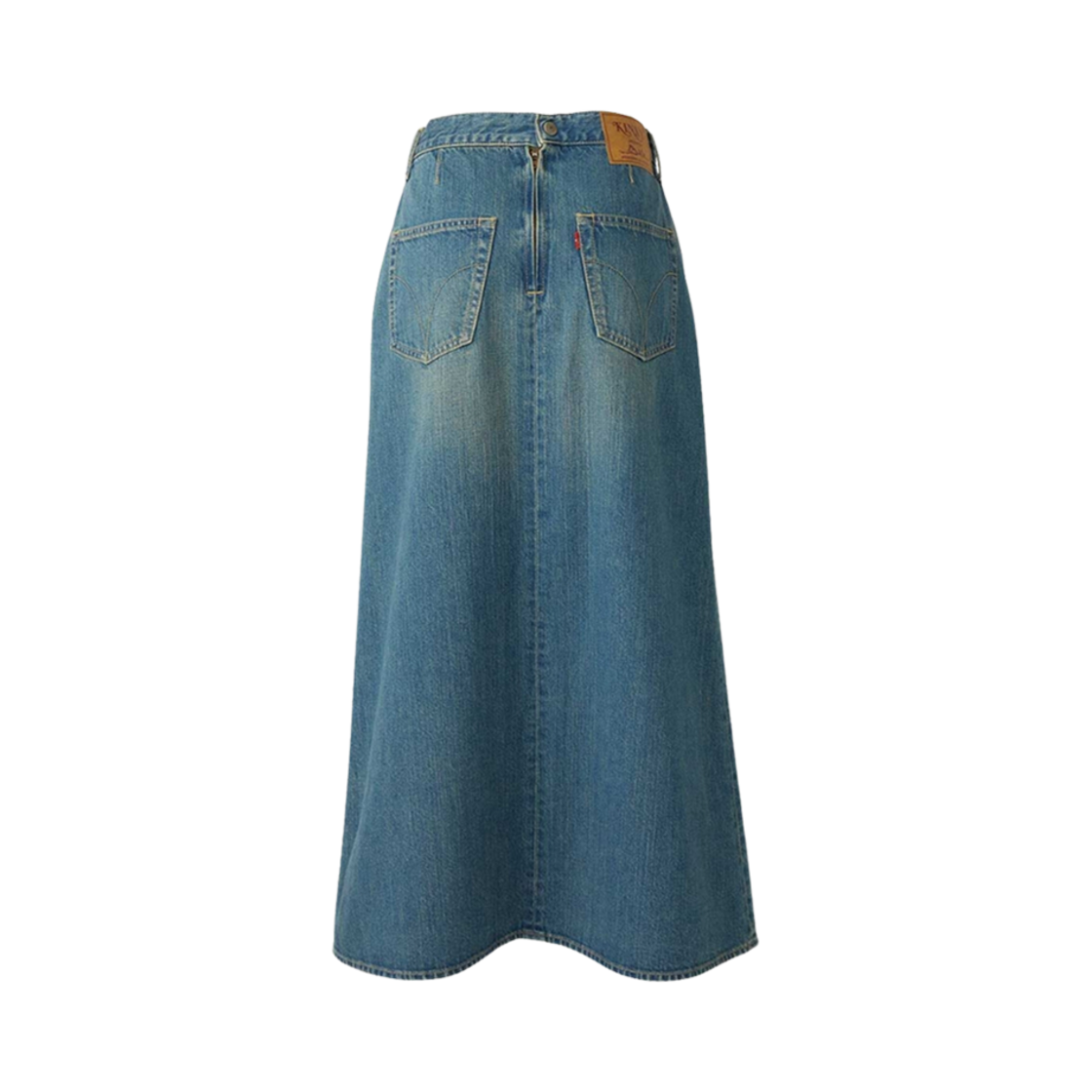 (W) 히스테릭 글래머 히스테릭 걸스 슬릿 데님 롱 스커트 라이트 인디고 블루((W) Hysteric Glamour Hysteric Girls Slit Denim Long Skirt Light Indigo Blue) - 2