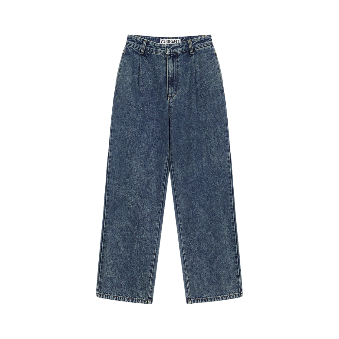 커렌트 미드라이즈 스노우 워싱 데님 인디고 블루(Current Midrize Snow Washing Denim Indigo Blue)