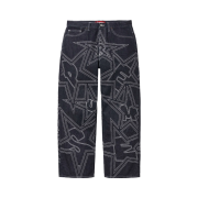 Supreme Stars Topstitch Baggy Jeans Indigo - 25SS
