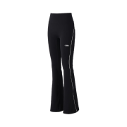 BORN TO WIN Symbol B Piping Boots Cut Leggings Black