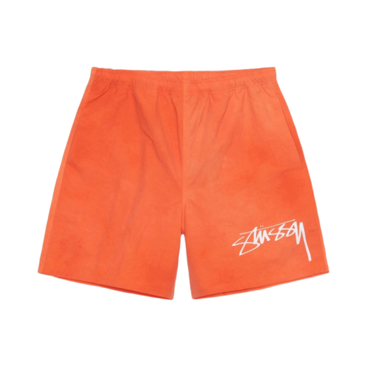 Stussy Wave Dye Nylon Shorts Persimmon