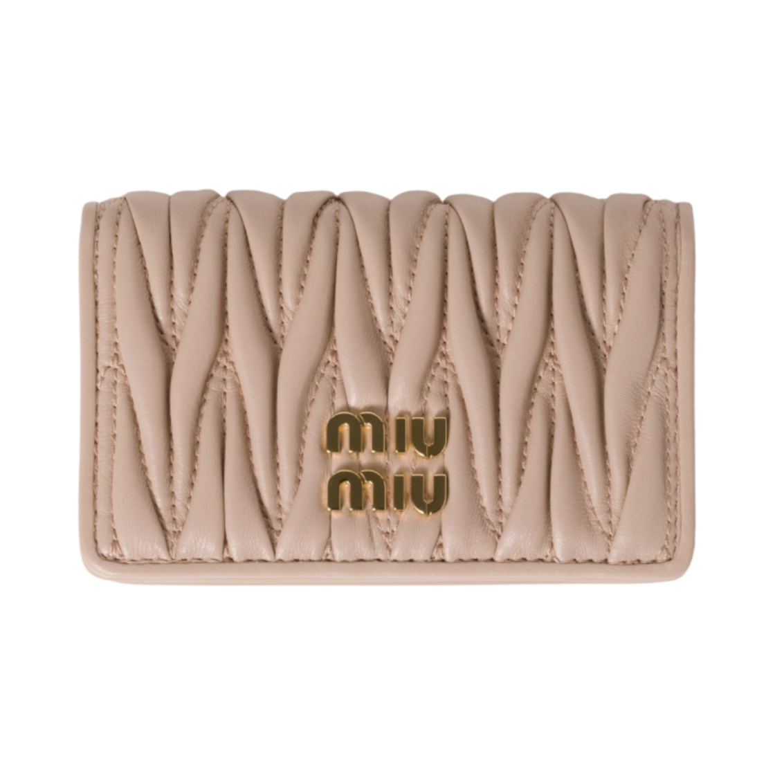 미우 미우 마테라쎄 나파 레더 월렛 파우더 핑크(Miu Miu Matelasse Nappa Leather Wallet Powder Pink)