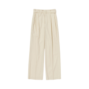 (W) Auralee Super Fine Tropical Wool Slacks Ivory Beige